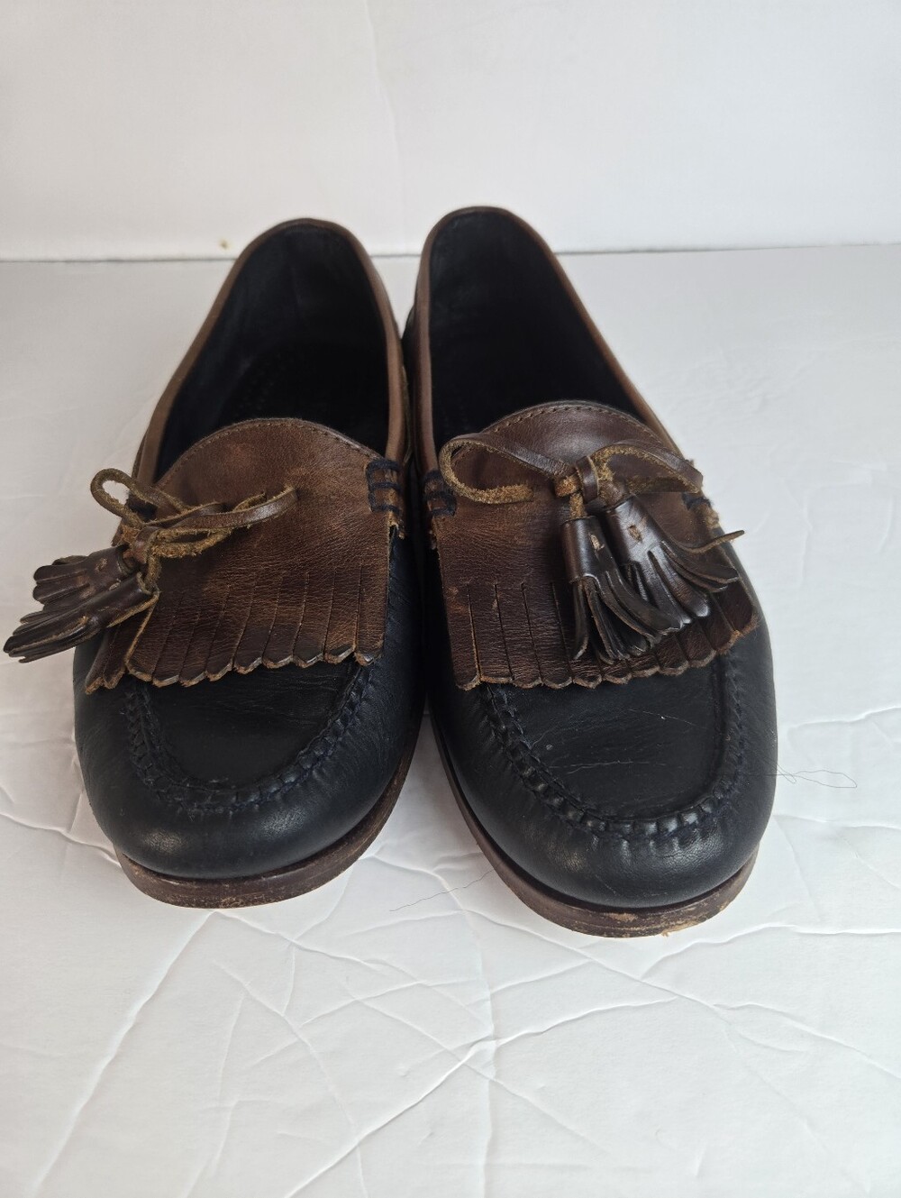 Cole Haan Brown Leather Tassel Slip-On Loafers